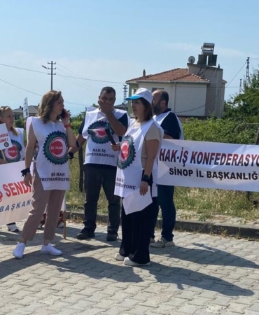 Sinop’ta sağlık emekçilerinden KÇP protestosu