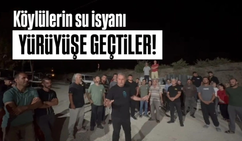 Su çilesi sokağa taştı! Erfelek’te 3 köyden valiliğe yürüyüş