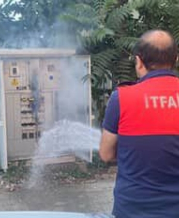 Trafo yangını ekipleri harekete geçirdi