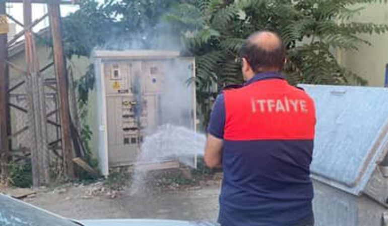 Trafo yangını ekipleri harekete geçirdi