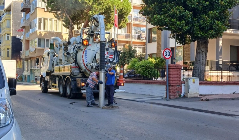 Sinop’ta kanalizasyon temizliği
