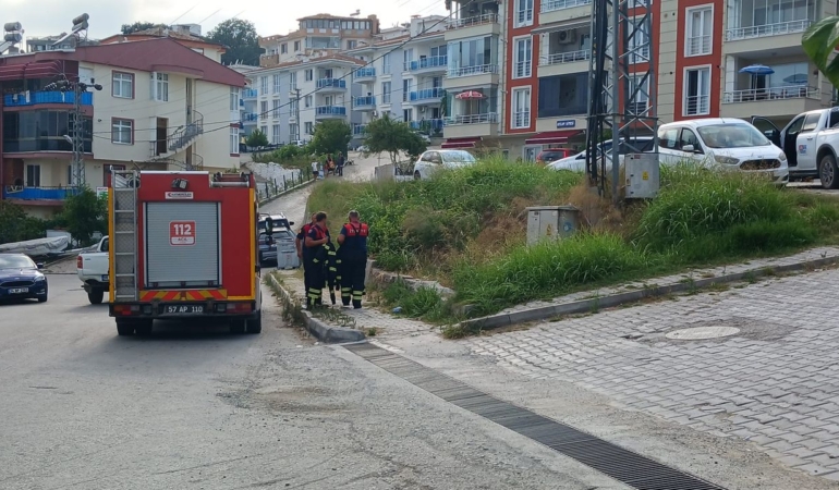 Sinop’ta trafo yangını paniğe neden oldu