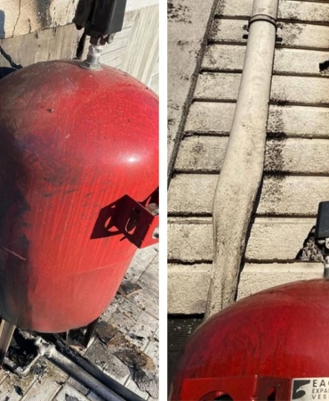 Genleşme tüpü yangına neden oldu