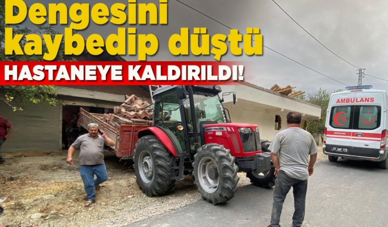 Sinop’ta garajın çatısından düşen kişi yaralandı