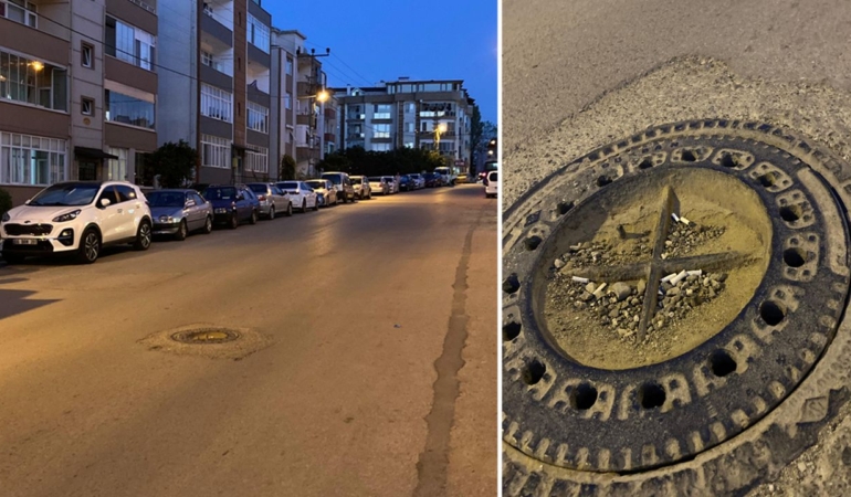 Gelincik Mahallesi’nde tehlikeli logar kapağı