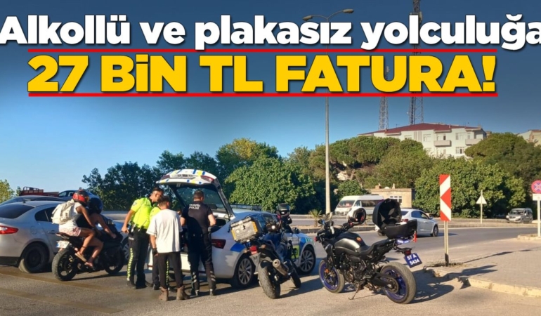 Sinop’ta alkollü sürücüye 27 bin TL ceza