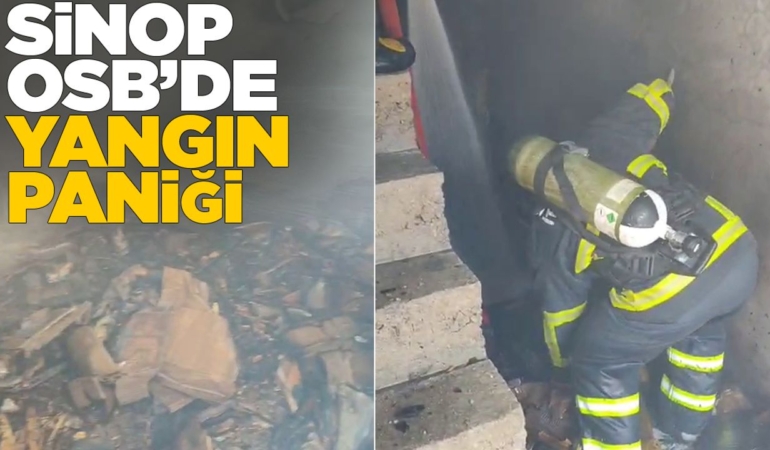 Sinop’ta fabrika yangını!