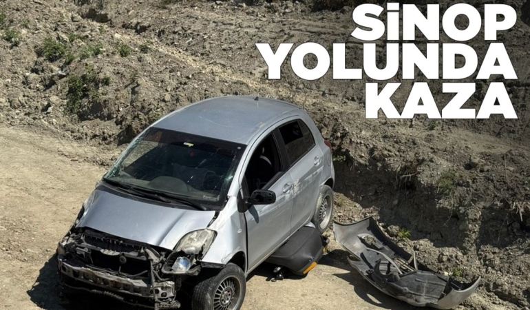 Otomobil şarampole yuvarlandı: 1 yaralı