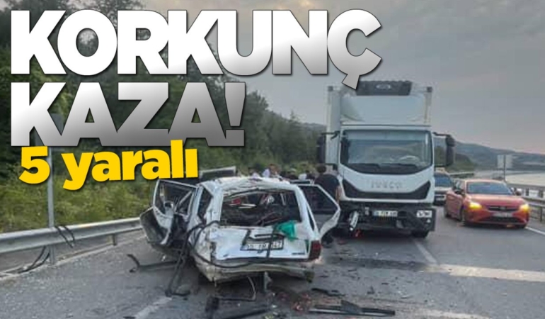 Viyadükte kaza: 5 kişi yaralandı
