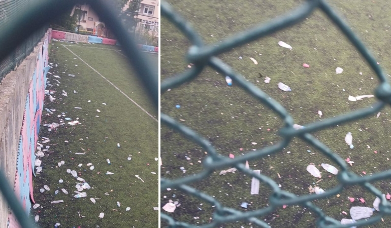 Sinop’ta spor sahasındaki kirlilik tepki çekti