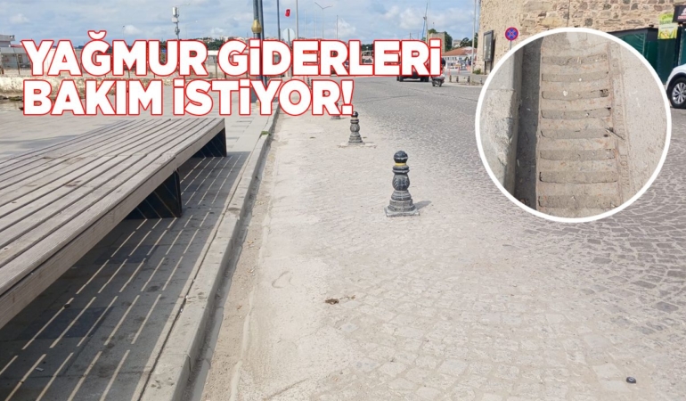 Tıkanan yağmur giderleri risk oluşturuyor