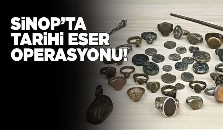 Sinop’ta tarihi eser kaçakçıları yakalandı