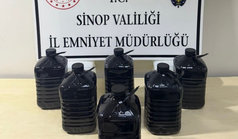 Sinop’ta kaçak alkol operasyonu: 1 kişi yakalandı