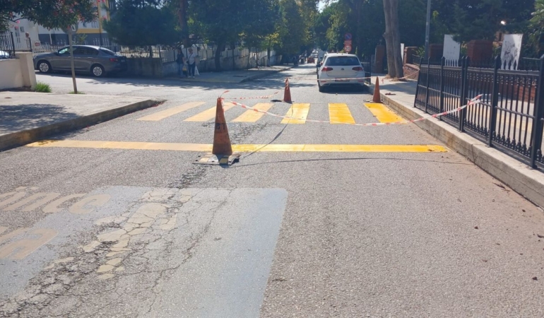 Sinop’ta okul yollarında yaya geçitleri yenileniyor