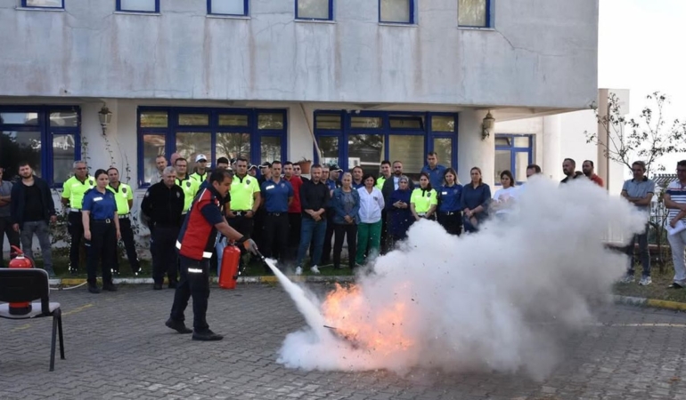 Sinop İl Emniyet Müdürlüğünde yangın tatbikatı