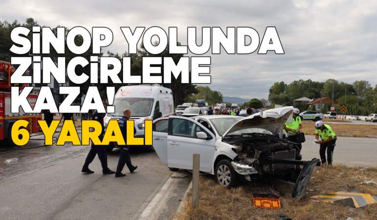 Sinop – Samsun yolunda zincirleme kaza