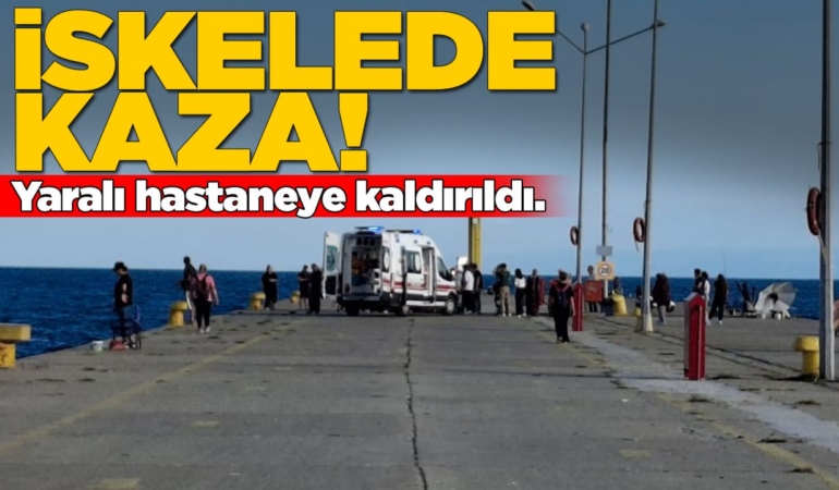 Sinop İskelesi’nde motosiklet kazası: 1 yaralı