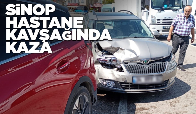 Sinop’ta kaza: Araçlarda maddi hasar meydana geldi