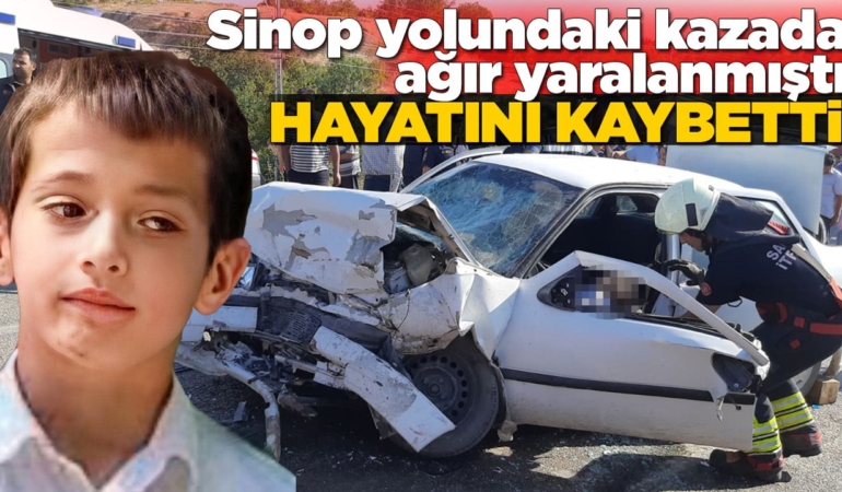 Kazada ağır yaralanan 13 yaşındaki çocuk hayatını kaybetti