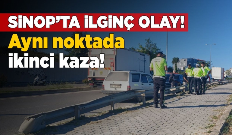 Aynı noktada art arda iki kaza