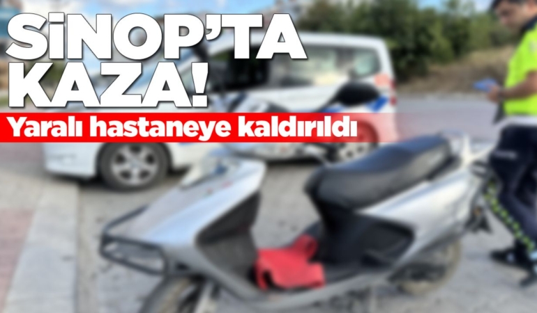 Sinop’ta motosiklet devrildi: Sürücü hastaneye kaldırıldı