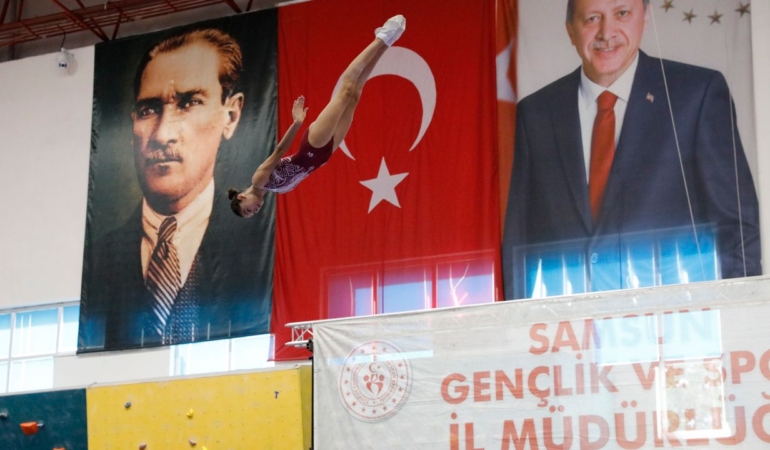 Samsun’da Trampolin Cimnastik Kulüpler Arası Türkiye Şampiyonası başladı