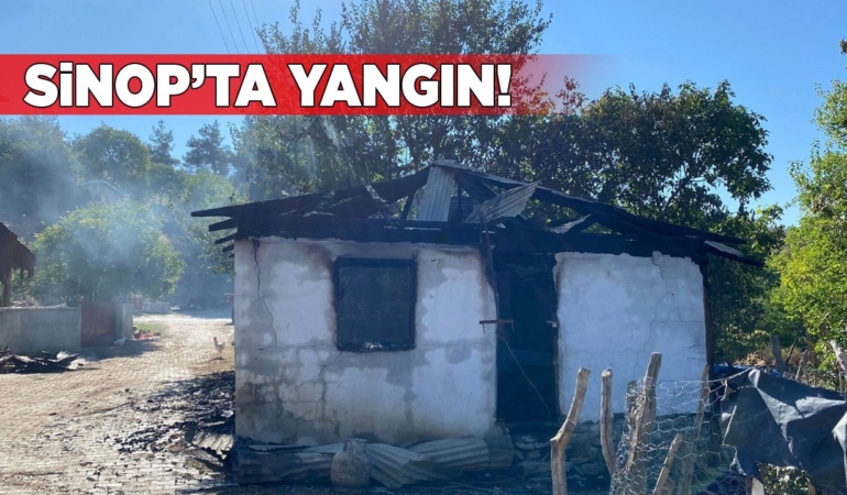 Sinop’ta ev yangını: Kullanılamaz hale geldi