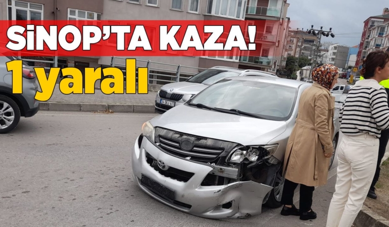 Sinop’ta otomobil ile motosiklet çarpıştı