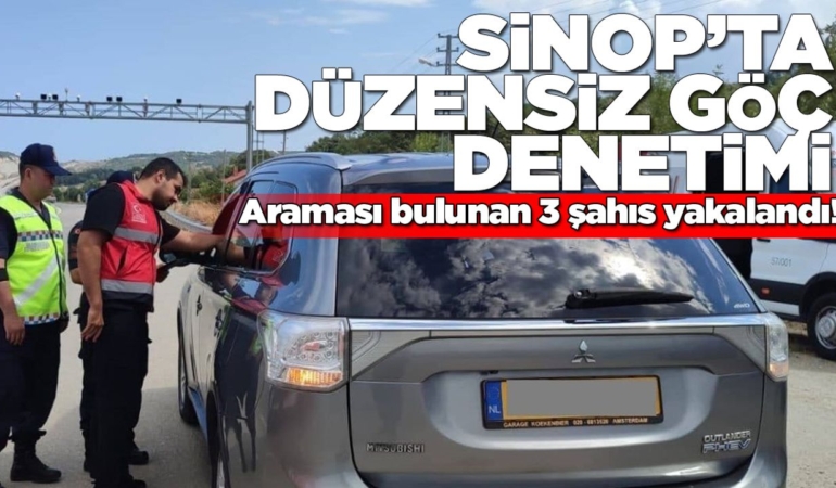 Düzensiz göç denetiminde aranan 3 şahıs yakalandı