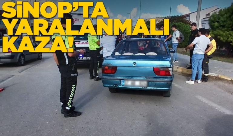 Sinop’ta otomobil ile motosiklet çarpıştı: 1 yaralı