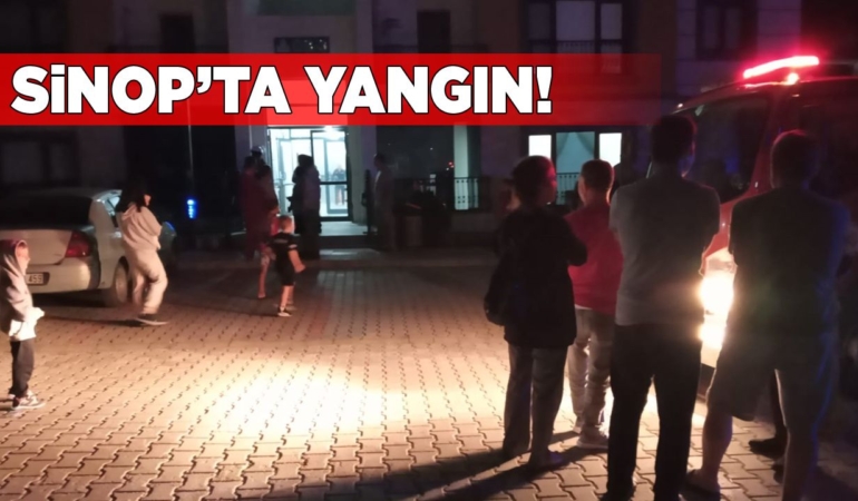 Sinop’ta bir apartman dairesinde yangın çıktı