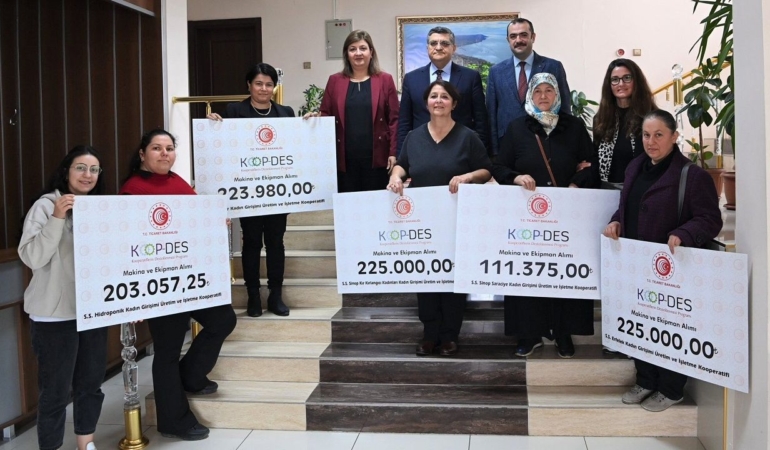 Sinop’ta 15 kadın kooperatifine 2,5 milyon TL destek