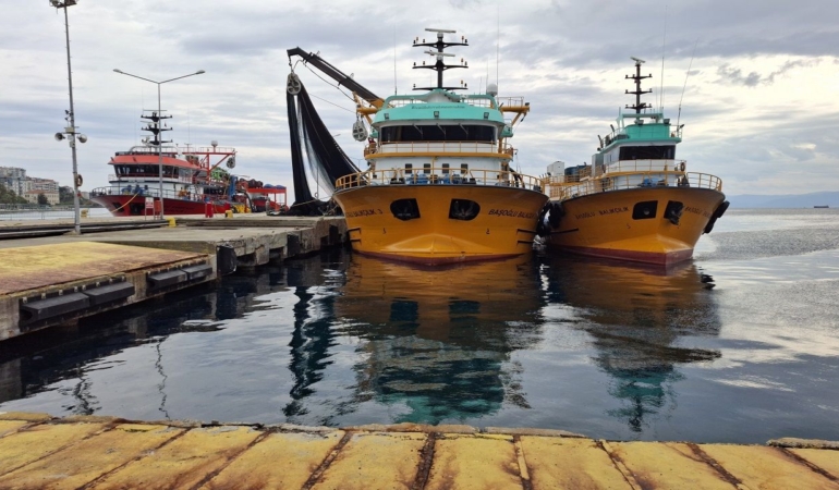 Sinop’ta balıkçılar fırtına uyarısı sonrası limana sığındı