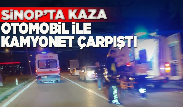 Sinop otogar kavşağında kaza: 3 yaralı