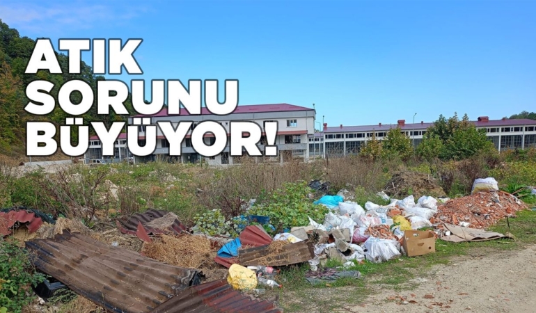 Erfelek Sanayi Sitesi etrafında çöp sorunu