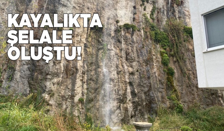 Sinop’ta kayalık alan yine şelaleye döndü