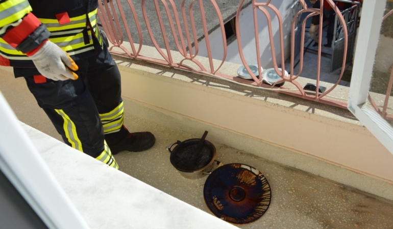 Samsun’da ocakta unutulan tencere ekipleri teyakkuza geçirdi