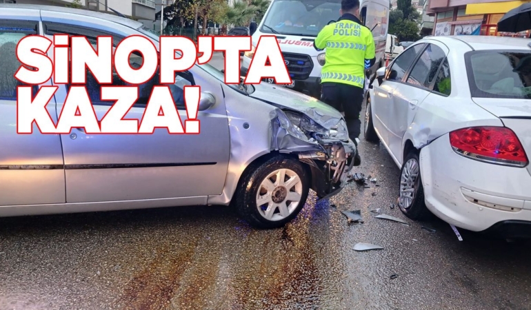 Sinop’ta kaza: Park halindeki araca çarptı!