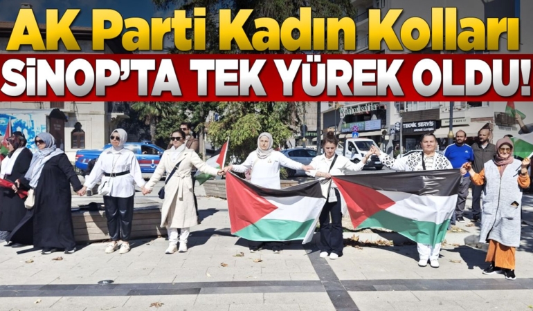 Sinop’ta kadınlar Gazze için meydana indi!